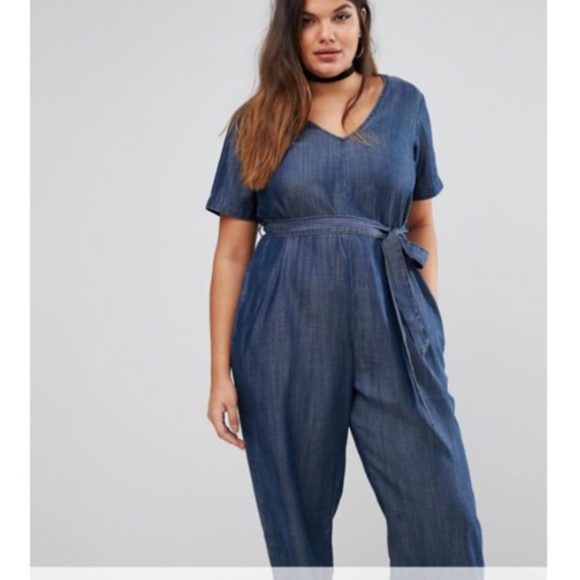 ASOS CURVE denim jumpsuit - Picture 2 of 2